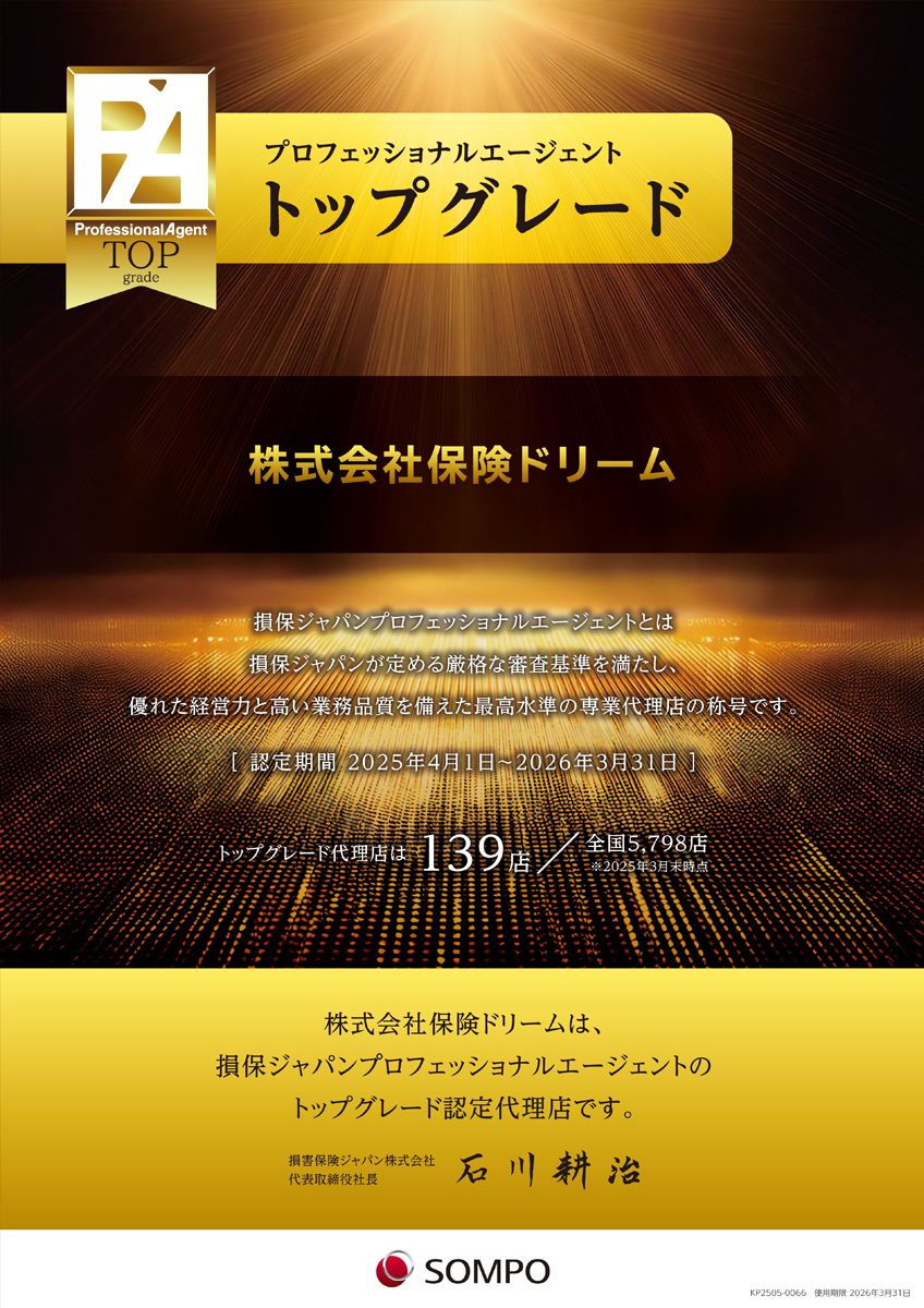 PAトップグレード認定証